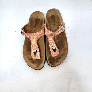 Biotime Women's Floral Print Thong Sandal Size 40